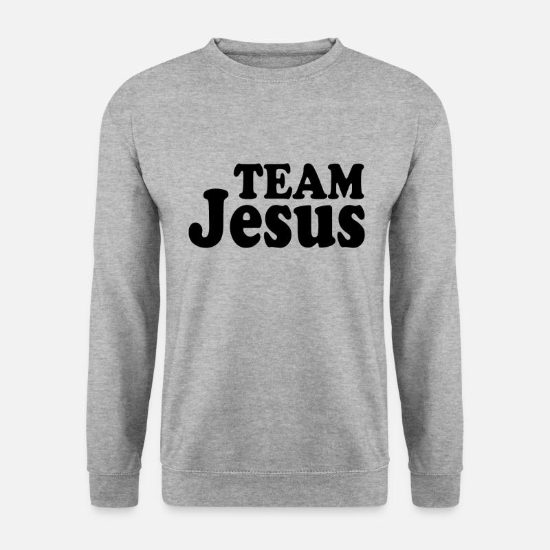 Team jesus - Unisex Pullover - Weißgrau meliert