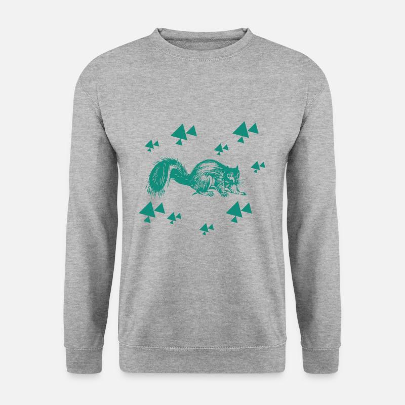Eichhörnchen - Nagetier - Unisex Pullover - Weißgrau meliert