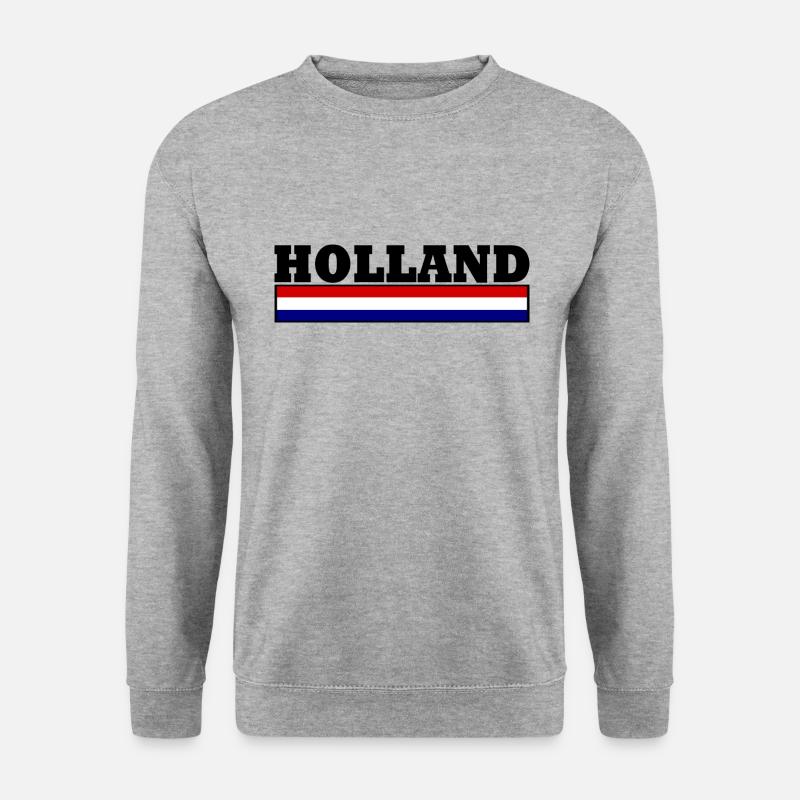 Holland Flagge - Unisex Pullover - Weißgrau meliert