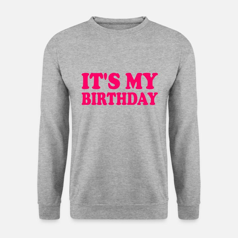 It's my birthday - Unisex Pullover - Weißgrau meliert