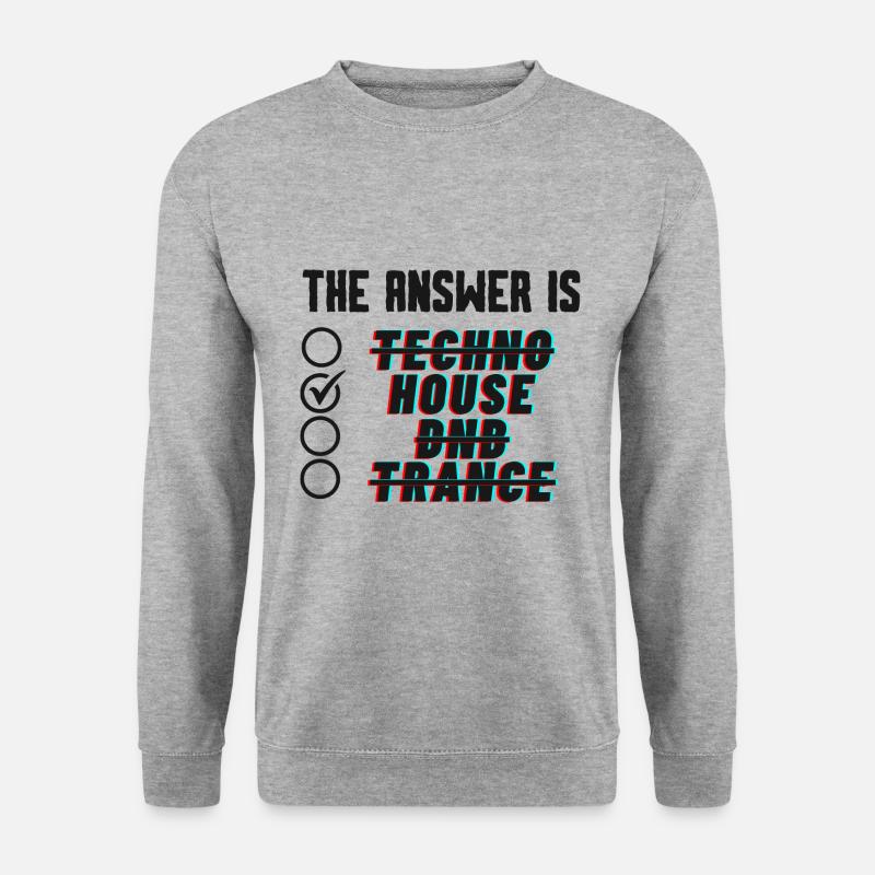 Die Antwort ist HOUSE - Unisex Pullover - Weißgrau meliert