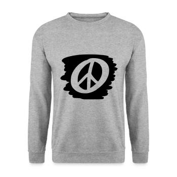 Peace Sign Drawing Peace Sketch black - Unisex Sweatshirt - salt & pepper - Front - Alina (178cm) & Michal (187cm)