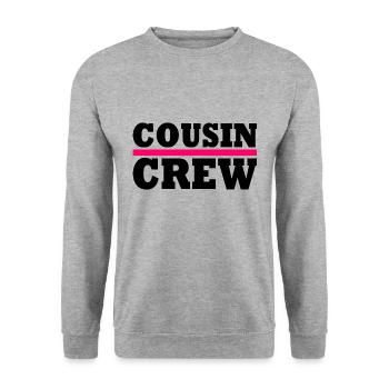 Cousin crew - Unisex Sweatshirt - salt & pepper - Front - Alina (178cm) & Michal (187cm)