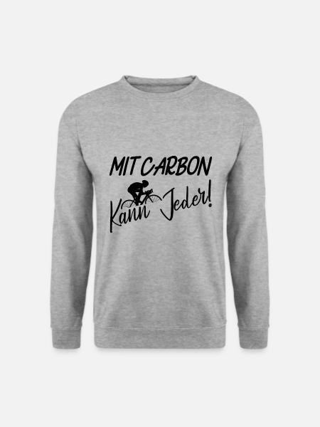 mit Carbon kann jeder - Unisex Pullover - Weißgrau meliert