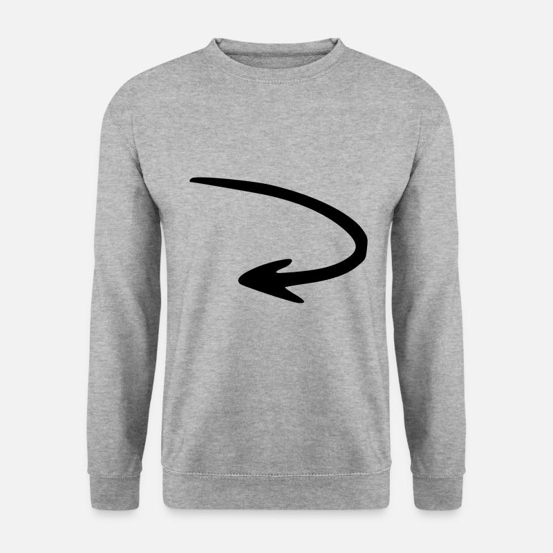 Arrow drawing sketch black - Unisex Sweatshirt - salt & pepper