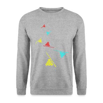 Billiards symbol icon - Unisex Sweatshirt - salt & pepper - Front - Alina (178cm) & Michal (187cm)