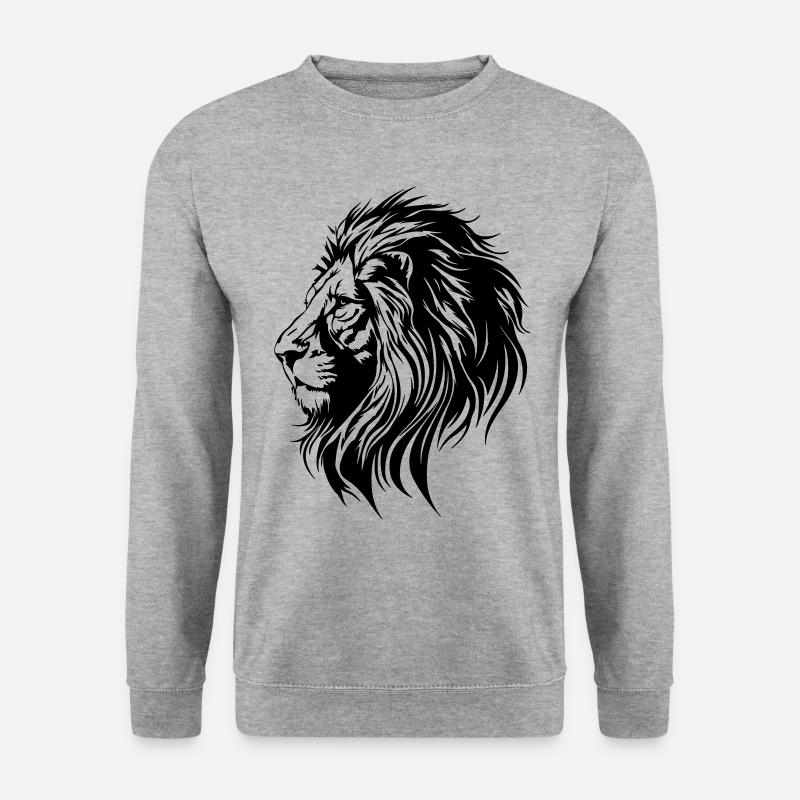 Lion's head symbol lion - Unisex Sweatshirt - salt & pepper