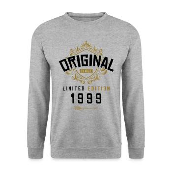 1999 Anniversaire en édition limitée - Sweat-shirt Unisexe - gris chiné - Devant - Alina (178cm) & Michal (187cm)