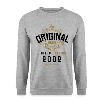 2002 Anniversaire en édition limitée - Sweat-shirt Unisexe - gris chiné - Devant - Alina (178cm) & Michal (187cm)
