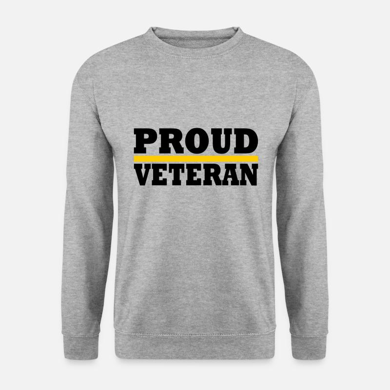 VETERAN - Unisex Pullover - Weißgrau meliert