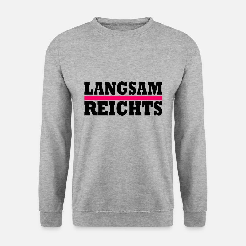 LANGSAM REICHTS - Unisex Pullover - Weißgrau meliert