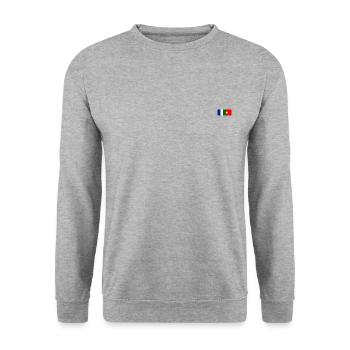 France Portugal - Sweat-shirt Unisexe - gris chiné - Devant - Alina (178cm) & Michal (187cm)