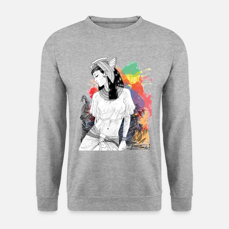 Kleopatra - Unisex Pullover - Weißgrau meliert