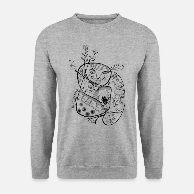 spider wolf flowers wolf - Unisex Sweatshirt - salt & pepper