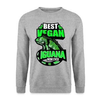 Leguan - Unisex Pullover - Weißgrau meliert - Vorne - Alina (178cm) & Michal (187cm)