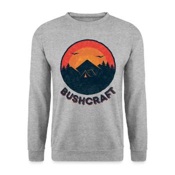 Survie en bushcraft - Sweat-shirt Unisexe - gris chiné - Devant - Alina (178cm) & Michal (187cm)