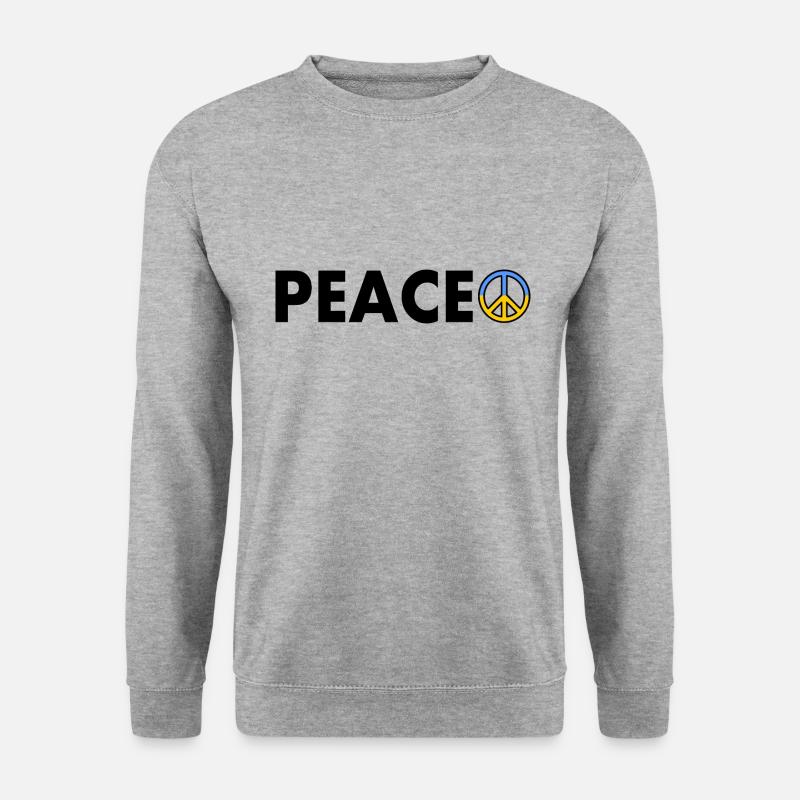 Peace - Unisex Pullover - Weißgrau meliert