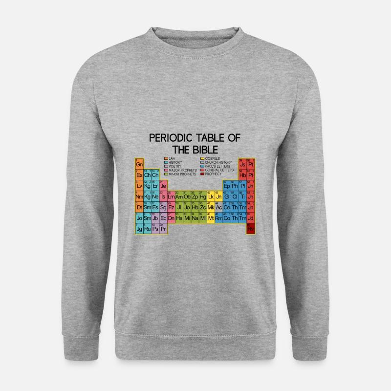 Bibelvers Bibel christlich Inspiration - Unisex Pullover - Weißgrau meliert