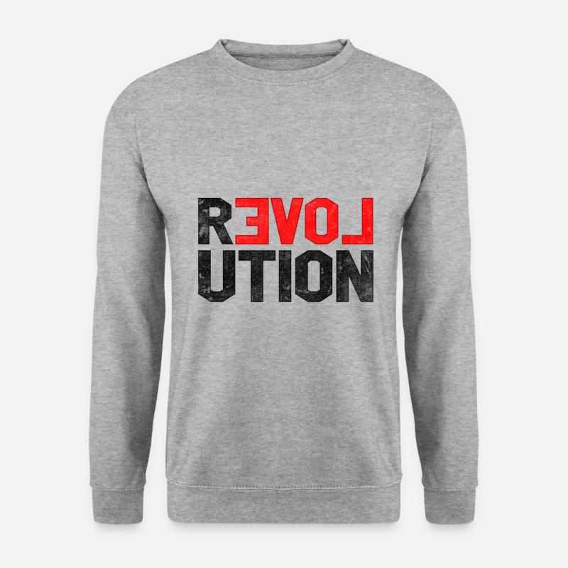 Revolution - Unisex Pullover - Weißgrau meliert