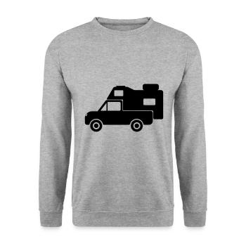 Camper Pickup Camper Residential Cabin Settling Cabin - Unisex Sweatshirt - salt & pepper - Front - Alina (178cm) & Michal (187cm)
