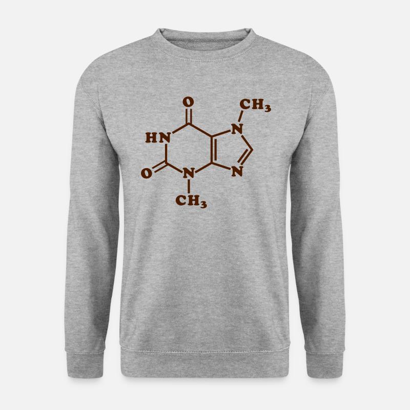 Chocolat Formule chimique de molécule de théobromine - Sweat-shirt Unisexe - gris chiné