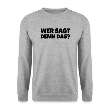 Wer Sagt Denn Das? - Unisex Pullover - Weißgrau meliert - Vorne - Alina (178cm) & Michal (187cm)