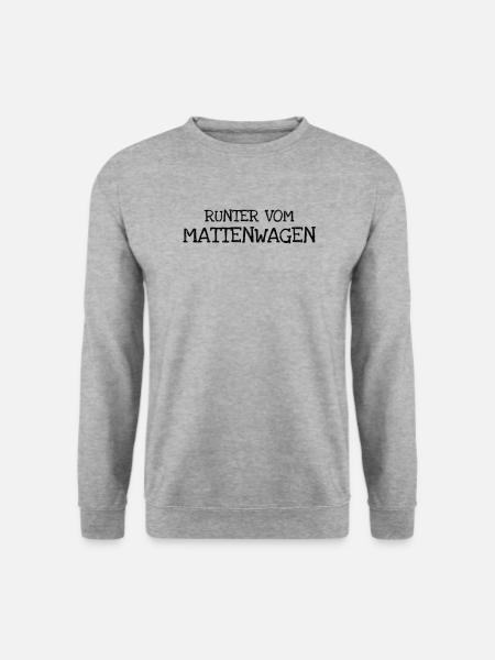 Runter Vom Mattenwagen - Unisex Pullover - Weißgrau meliert