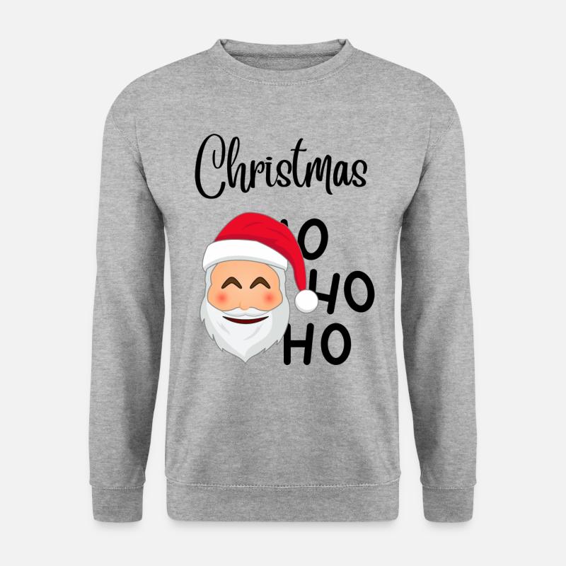 Christmas HoHoHo - Unisex Pullover - Weißgrau meliert