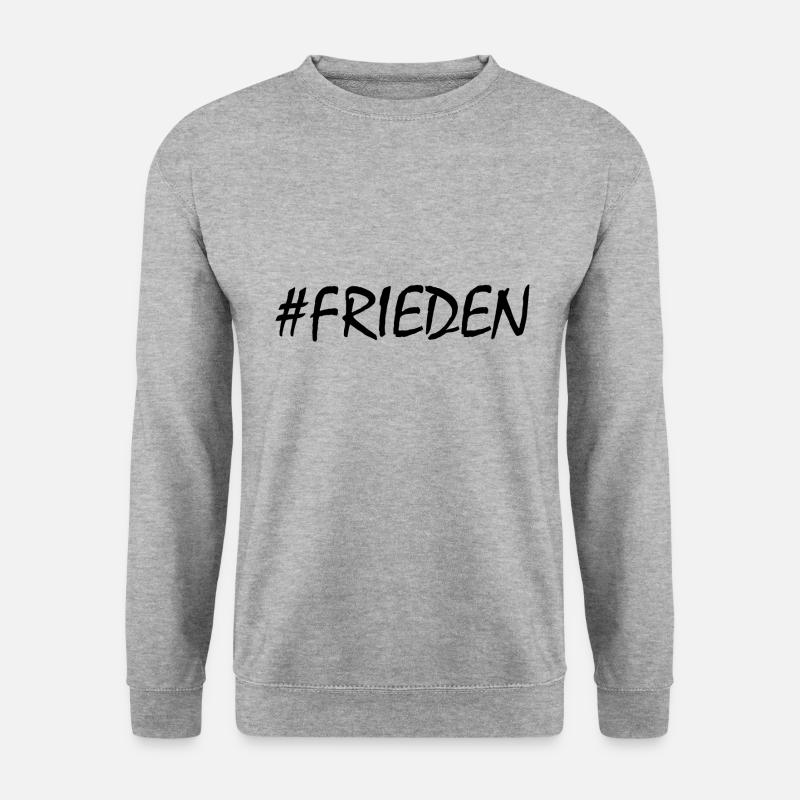 FRIEDEN - Unisex Pullover - Weißgrau meliert
