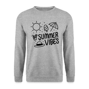 CHAPEAU DE DIFFUSION D’ÉTÉ MOTIF DE PARAPLUIE DE SOLEIL DE VOYAGE - Sweat-shirt Unisexe - gris chiné - Devant - Alina (178cm) & Michal (187cm)
