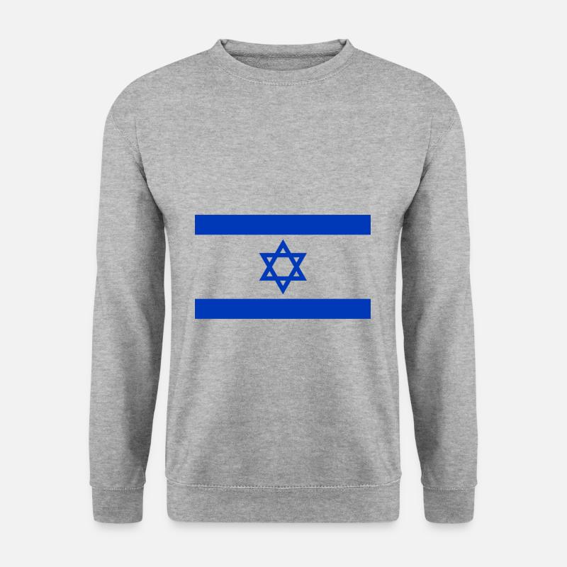 ISRAEL - Unisex Pullover - Weißgrau meliert