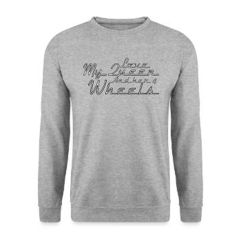 4Weels - Unisex Sweatshirt - salt & pepper - Front - Alina (178cm) & Michal (187cm)