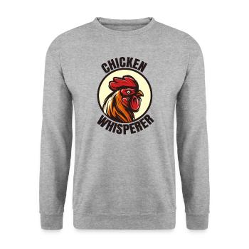 Chicken Whisperer Farmer Farmer Farmer Gift - Unisex Sweatshirt - salt & pepper - Front - Alina (178cm) & Michal (187cm)