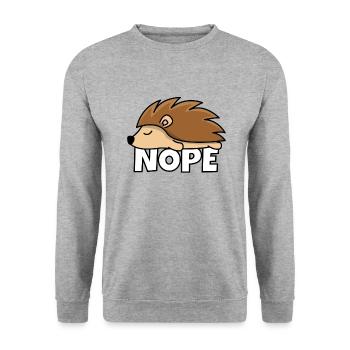 Nope porc-épic - Sweat-shirt Unisexe - gris chiné - Devant - Alina (178cm) & Michal (187cm)