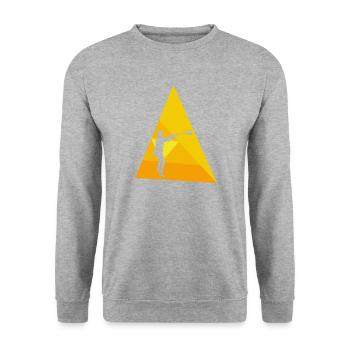 Lacrosse Crosse Intercrosse field - Unisex Sweatshirt - salt & pepper - Front - Alina (178cm) & Michal (187cm)