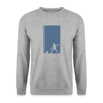 Badminton Drop Badmintonschläger Clear - Unisex Pullover - Weißgrau meliert - Vorne - Alina (178cm) & Michal (187cm)