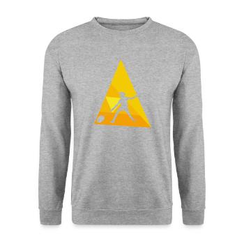 Badminton Drop Clear Badmintonschläger - Unisex Pullover - Weißgrau meliert - Vorne - Alina (178cm) & Michal (187cm)