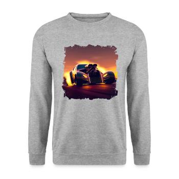 Il y a des championnats de courses de dragsters - Sweat-shirt Unisexe - gris chiné - Devant - Alina (178cm) & Michal (187cm)