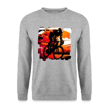 There are different types of cycling races - Unisex Sweatshirt - salt & pepper - Front - Alina (178cm) & Michal (187cm)