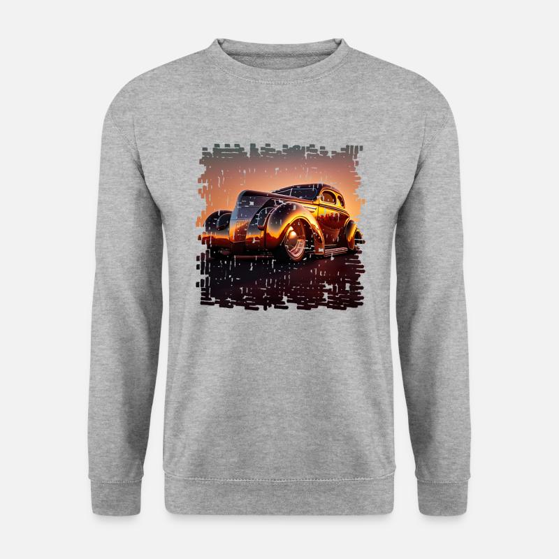 Beschleunigungsrennen oder Drag Racing - Unisex Pullover - Weißgrau meliert