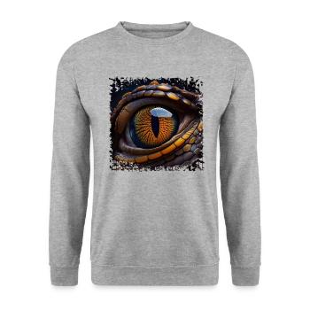 Irisfotografie benötigt besondere Technik - Unisex Pullover - Weißgrau meliert - Vorne - Alina (178cm) & Michal (187cm)
