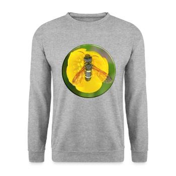 Insektenmimikry ist eine Tarnstrategie - Unisex Pullover - Weißgrau meliert - Vorne - Alina (178cm) & Michal (187cm)