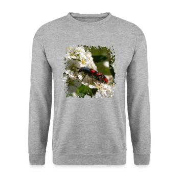 The bee beetle or beewolf is a predatory insect - Unisex Sweatshirt - salt & pepper - Front - Alina (178cm) & Michal (187cm)