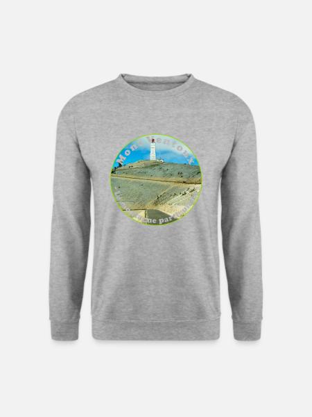 Rennradfahren auf dem Mont Ventoux - Unisex Pullover - Weißgrau meliert