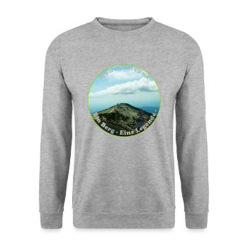 Der Mont Ventoux, langer Anstieg und lange Abfahrt - Unisex Pullover - Weißgrau meliert - Vorne - Alina (178cm) & Michal (187cm)