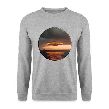 Pourquoi les rapports sur les ovnis s’accumulent-ils? - Sweat-shirt Unisexe - gris chiné - Devant - Alina (178cm) & Michal (187cm)