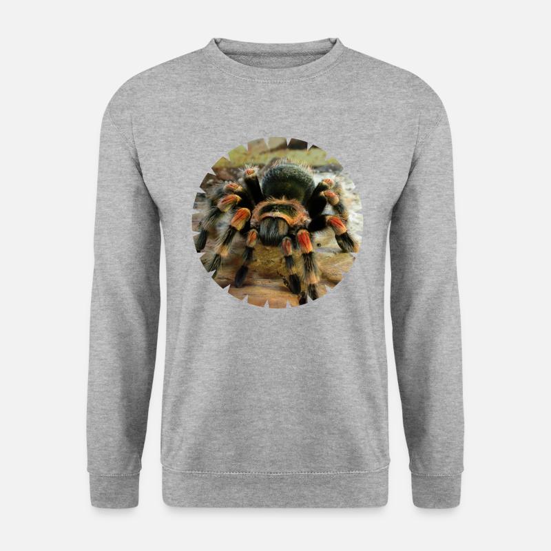 La tarentule à genoux rouges comme animal de compagnie - Sweat-shirt Unisexe - gris chiné