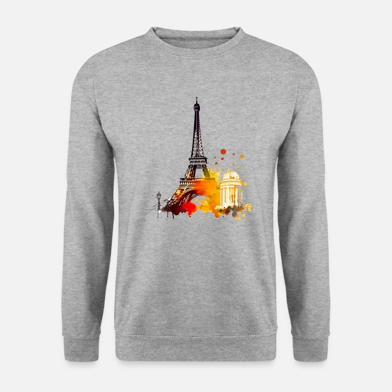 Paris verzaubert ihre Besucher - Unisex Pullover - Weißgrau meliert