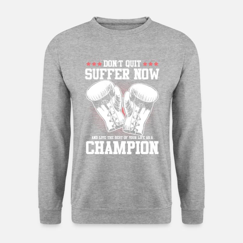 Boxing Boxhandschuhe - Unisex Pullover - Weißgrau meliert