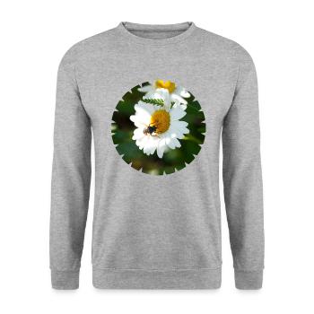 Insects depend on flowers and vice versa - Unisex Sweatshirt - salt & pepper - Front - Alina (178cm) & Michal (187cm)